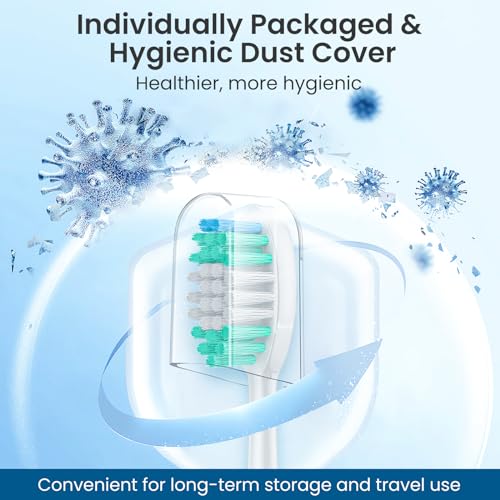 Replacement Toothbrush Heads 10 Pack Compatible with AquaSonic Black Series, Vibe Series Electric Toothbrush, White