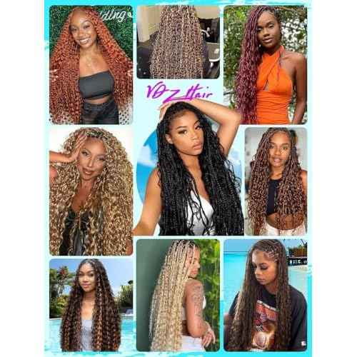 99J Burgundy Red Human Braiding Hair for Boho Braids 5 Bundles 20 Inch 160g 12A Deep Wave Braiding Hair for Bohemian Knotless Braids 100% Unprocessed Brazilian Virgin Bulk Hair Extensions No Weft