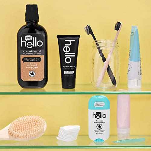 hello Activated Charcoal Fresh and Clean Deodorant for Women and Men, Aluminum Free, Baking Soda Free, Parabens Free, 24 Hour Protection, 2.6 Ounce (Pack of 3)