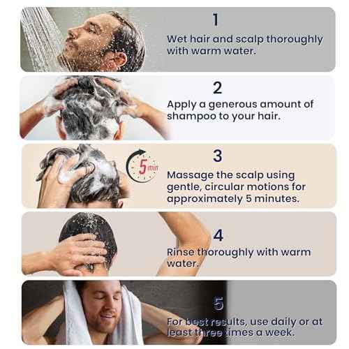 Biotin Hair Growth Shampoo for Men: Natural Thickening Shampoo with Tea Tree Oil Ginseng Mint for Hair Loss and Thinning Hair - 2 Packs