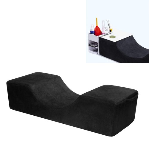 Eyelash Extension Neck Pillow, Beauty Salon Eyelash Extension Neck Pillow Velvet Pillow with Shelf Organizer Bag Comfortable Velvet Beauty Memory Foam Pillow for Lash Extension Gra