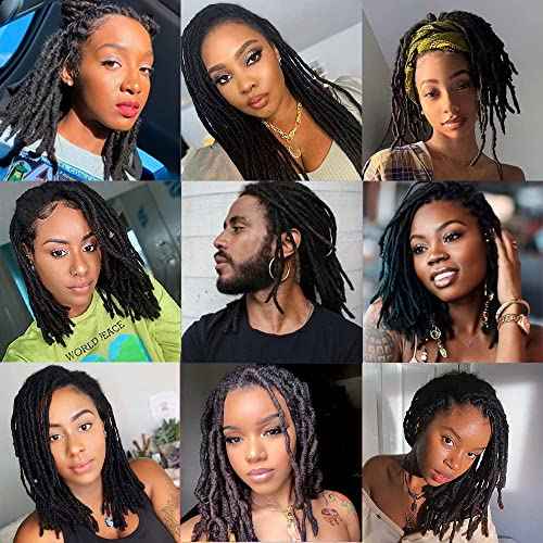 0.6cm 14inch 40 Stands 100% Real Human Hair Dreadlock Extensions For Men/Women Full Head Handmade Permanent Loc Extensions Bundles Can Be Dyed Bleached Curled and Needles