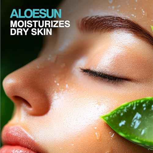 ALOESUN After Sun Face and Body Spray | Non Sticky Organic Aloe Vera for Sun Exposure Relief with Pure Lavender Essential Oil | Natural Aftersun Skin Moisturizer for Redness | Travel Size 3.4 Fl Oz