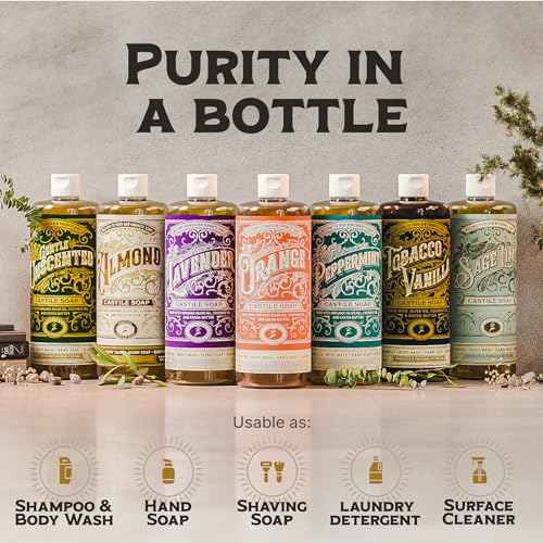 Unscented Liquid Castile Soap ? Vegan Organic Soap & Body Wash, High Olive Oil Content, Non-Drying Formula, Great for Sensitive Skin by Carolina Castile, EWG Verified (Unscented, 1 Gallon)
