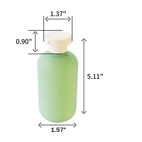 Qiveno 6.8oz Green Empty Squeeze Bottles, Plastic Travel Bottles with Flip Cap, Refillable Containers for Lotion Cream Shampoo Leak Proof Travel Bottle(5Pcs)