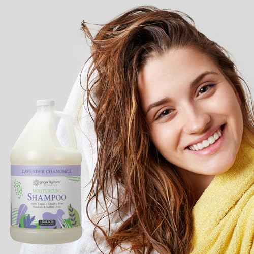 Ginger Lily Farms Botanicals Moisturizing Shampoo for All Hair Types, 100% Vegan & Cruelty-Free, Lavender Chamomile Scent, 1 Gallon Refill (128 fl oz)