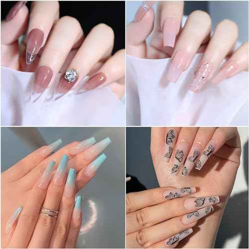 Nail Glue,Nail Glue for Acrylic Nail Tip 12 Bottles Professional False Nail Glue Extension Tips for Broken Adhesive Super for Press on Adhesive with Glass Files