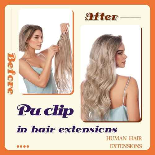 Full Shine Clip in Hair Extensions Copper Brown Human Hair 18 Inch Clip in Real Hair PU Weft Copper Red Human Hair Clip ins Extensions Auburn Brown Natural Ends 120 Grams 8 PCS