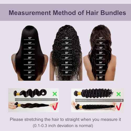 Deep Wave Human Hair Bundles, 20 Inch 13A Deep Wave Bundles Human Hair, Wet and Wavy 100% Brazilian Virgin Quick Weave Curly Single Bundle for Women, Natural Black Color