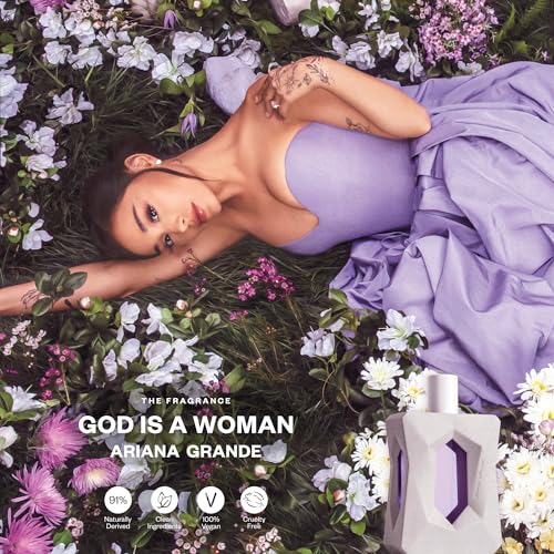 Ariana Grande God is a Woman Eau de Parfum ? Fruity Musk Fragrance for Women ? Women's Perfume with Notes of Orris, Pear, Vanilla & Cedarwood
