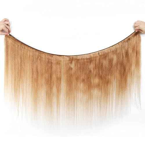 Color #27 Bundle Honey Blonde Straight Human Hair Bundles Raivide Golden Blonde Bundle #27 Straight Bundles Human Hair 16 18 20 Inch