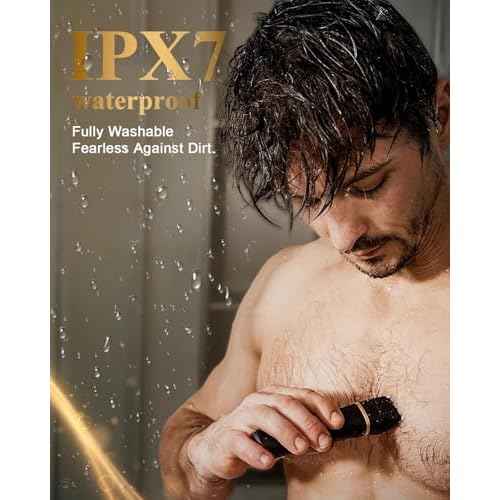 Beard Trimmer for Men,Manscape 3-in-1 Electric Razor Groin Groomer,IPX7 Waterproof Wet/Dry,Versatile Body Hair Trimmer for Ball/Beard/Nose,USB Rechargeable & Nose/Shaves Head,Christmas Gifts for Men