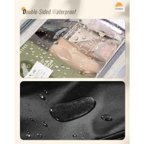 Travel Hanging Toiletry Bag for Women - Waterproof Cosmetic Organizer with Clear Window, Lightweight Bathroom Bags for Essentials, Makeup, Shampoo, Toiletries Black, Medium