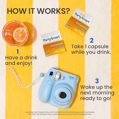 Himalaya PartySmart, 10 Individual Capsules - Alcohol Breakdown Liver Support for a Better Morning After Drinking - Plant Based, Vegan, Non-GMO, Gluten Free, Clinically Studied (Pack of 3)
