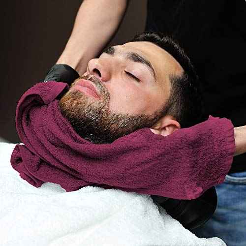 Arkwright Bleach Proof Salon Towels - Pack of 12 - Highly Absorbent, 100% Cotton, Quick Dry Spa Face Towel for Hair Stylist, Barber, Pedicure, and Esthetician, 16 x 27 in, Burgundy