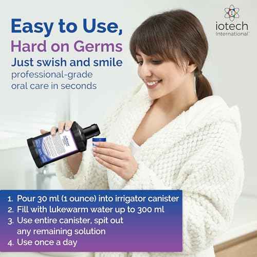 ioRinse Concentrated Irrigant with Active Molecular Iodine, Alcohol-Free Dental Irrigant, for use with Waterpik Water Flossers, and All Other Oral Irrigation Devices