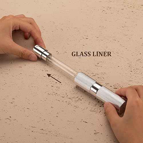 LISAPACK 8ml Perfume Atomizer Spray Bottle, 1pcs Travel Cologne Sprayer Refillable, Empty Mini Portable Perfume Dispenser (Gold)