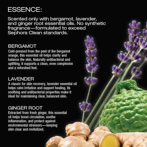 Juggernaut Men's Volcanic Sand Facial Scrub, Bergamot, Lavender and Ginger Root, 3.4 fl oz