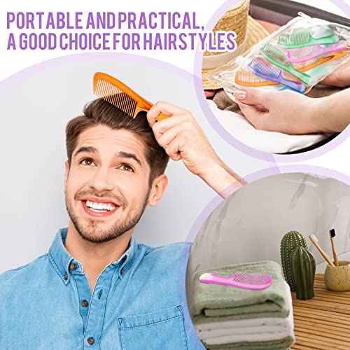 400 Bulk Individually Wrapped Hair Combs Disposable Colorful Hair Combs Bulk for Hotel Shelter Homeless Nursing Home Charity Church