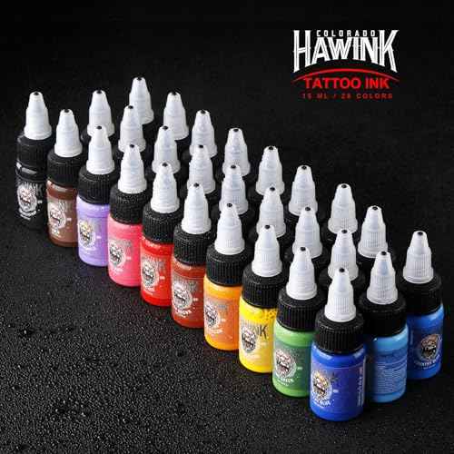 Hawink Tattoo Ink Set 1/2 oz (15ml) 28 Colors Pigment Kit Tattoo Supplies TI203-15-28