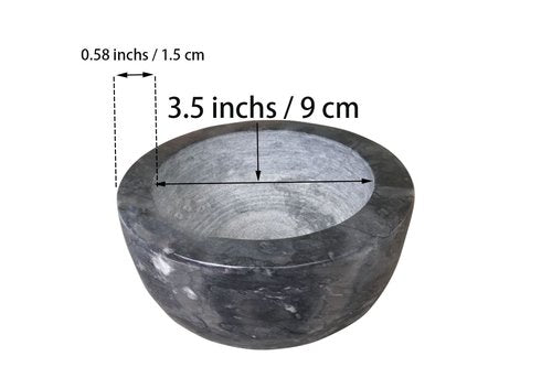 Yepmlrt Marble Shaving Bowl,Handcrafted Black Marble Later,Shaving Soap & Cream Bowl for Men,Lather Mug with Interior Grooves Builds a Rich.