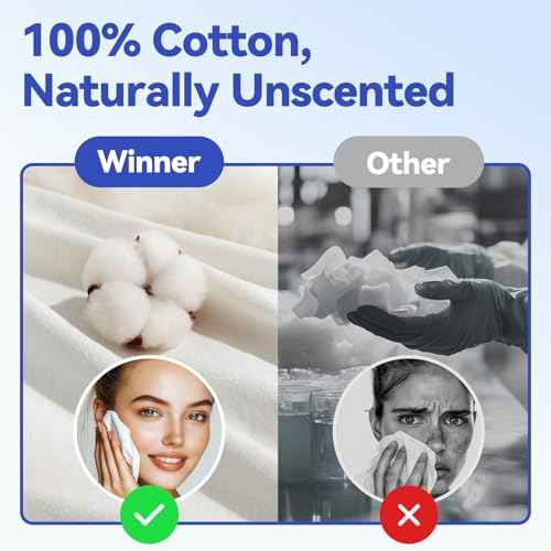 Winner Face Towels, 100% USDA Biobased Facial Towelettes XL, Disposable Face Towel for Sensitive Skin, Ultra Soft Makeup Remover Dry Wipes, Odor-Free, 110 Count, 2 Pack