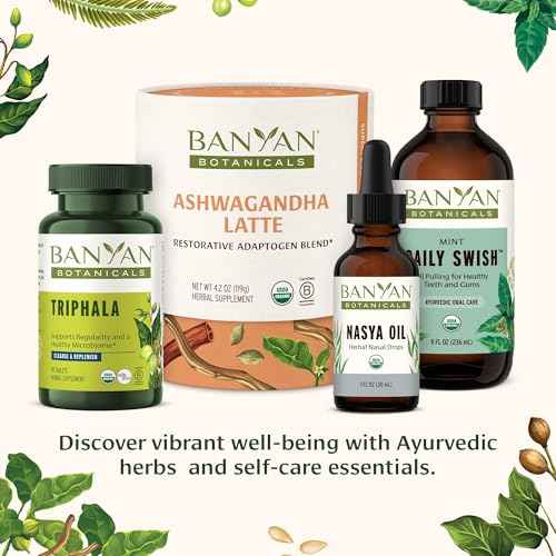 Banyan Botanicals Mint Daily Swish ? Organic Ayurvedic Pulling Oil with Coconut Oil ? Mouthwash for Fresh Breath and Sparkling Oral Health* ? 24 oz ? Non GMO Sustainably Sourced Vegan