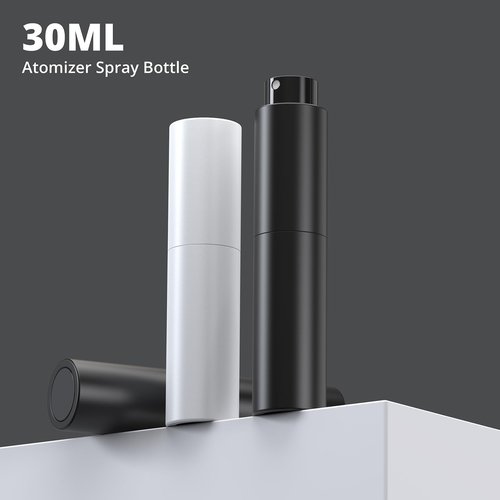 Small Spray Bottle 1oz, Travel Spray Bottles TSA Approved, 30ml Portable Mini Spray Bottle, Fine Mist Spray Bottles for Face,Toiletries Suitable for Women Men to Carry While Traveling (Black+White)