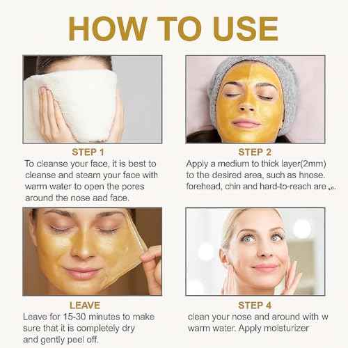 24K Gold Peel Off Mask,Collagen Face Mask, Hydrating Overnight Hydrogel Mask,Gentle Skin Care, Pore Minimizing, Elasticity Improvement
