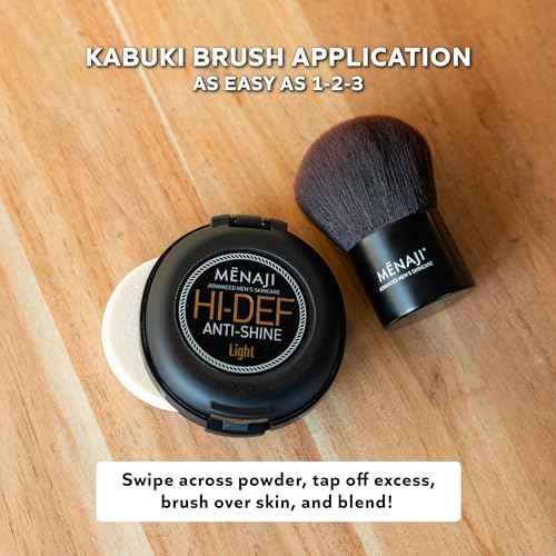M?naji HDPV Anti-Shine Sunless Tan and Deluxe Kabuki Brush