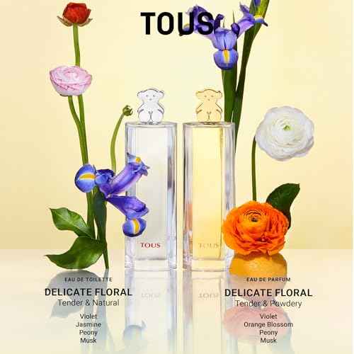 TOUS Eau De Parfum For Women, Long Lasting Floral Scent, Elegant Perfume With Notes of Neroli Petals, Rose, and Orange Blossom. For Daily Wear, 3 fl.oz.