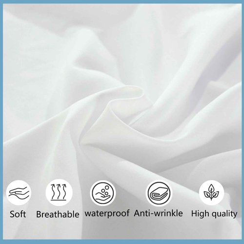 Premium Reusable Massage Table Sheets Bed Cover 75 x 31.5 Inches with Face Hole, Fitted Table for Master Massage, Mat for Esthetician, Waterproof, Oilproof, Machine Washable (White, 75 x 31.5 Inches)