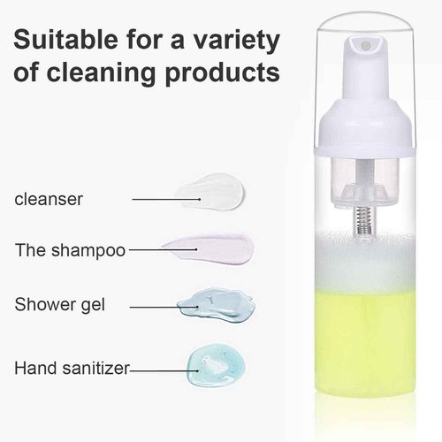 ROMROC 24 PCS Foam Pump Bottle Dispenser Refillable 2oz/60ml Empty Travel Size Foam Bottle for Lash Shampoo Hand Soap Shampoo Lash Cleanser Packaging Liquid Cleaning