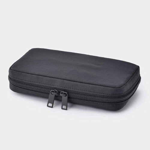 無印良品 MUJI 02869175 Nylon Book Shaped Pouch, Black, Approx. 4.7 x 8.1 x 1.6 inches (12 x 20.5 x 4 cm)