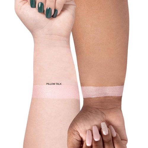 Pressed Highlighter Face Makeup | Flash - A Soft Pearl Pink | Pearl Shimmer Liquid-To-Baked Powder Highlighter | Refillable Pan | Cruelty-Free Beauty Essential | 7g |