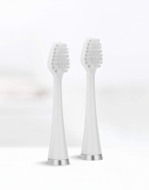 Supersmile Series II LS45 Replacement Brush Heads for Sonic Pulse Toothbrush - Patented 45° Soft Bristles Deliver Professional Teeth Cleaning - No Sensitivity (White, 2 Count)