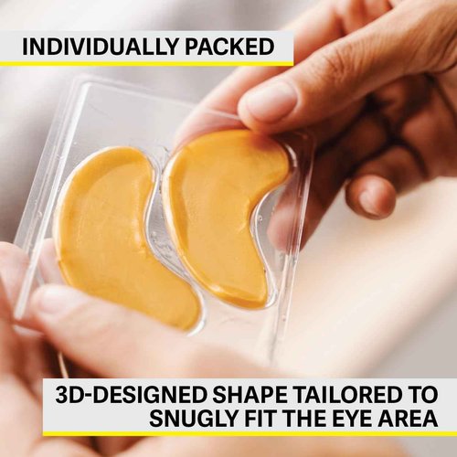 Zest Under Eye Mask w/Collagen & Hyaluronic Acid - Gel Patches Brighten & Reduce Puffy Eyes, Dark Circles, Wrinkles, Undereye Bags - Bridesmaids & Birthday Gift for Women (50 Pairs, Gold)