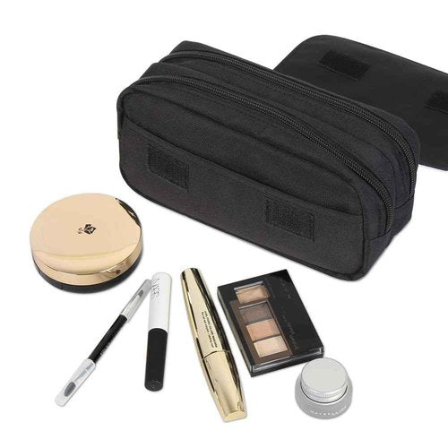 Chashaobo 4 PCS Sublimation Printable Blank Pencil Case Pen Bag Customizable Cosmetic Bag with Zipper DIY Custom Blank Makeup Bags Bulk Travel Toiletry Bag for Storage (Black)