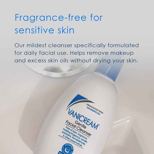 Vanicream Moisturizing Cream with Pump (16 Oz), Gentle Body Wash (12 Oz) & Gentle Facial Cleanser with Pump Dispenser, (8 Oz)
