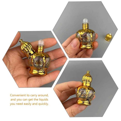 Lurrose Essential Oil Roller Bottles, Arabic Perfume Empty Bottles, Travel Mini Arabic Bottle