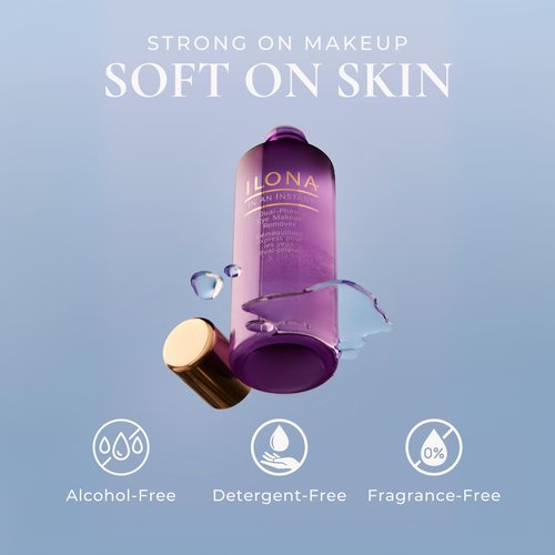 ILONA In an Instant Eye Makeup Remover | Dual-Phase, Oil-Free Cleanser for Waterproof Makeup | Gentle, Hydrating, Ophthalmologist-Approved | For Sensitive Eyes & All Skin Types | 4.0 oz