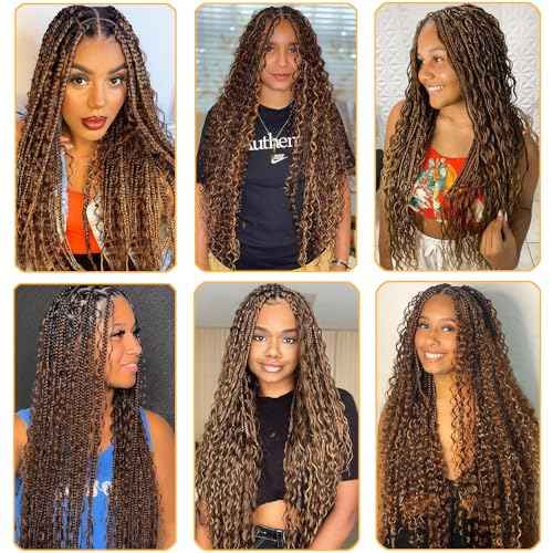 Miss Lee Human Braiding Hair for Boho Knotless Braids Bulk Curly Bundles Human Hair for Micro Braiding Wet and Wavy Water Wave No Weft Human Hair Extension for Box Boho Braids 100g with 2 Bundles 27#