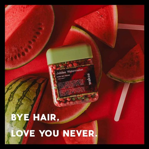 walse Watermelon Jubilee Hard Wax Beans, For Face and Body Hair Removal, 12.8oz, Watermelon Scented