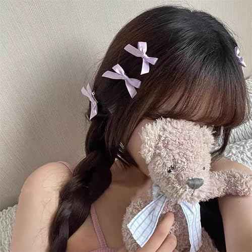 70PCS Mini Hair Bows for Women Girls,Pink Bows for Hair Red Hair Bows Ribbon Bowknots Hairclips Pink Ribbon Bows Black Satin Bow Hair Clips for Hair Design