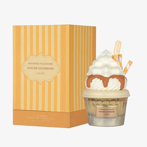 Lattafa Whipped Pleasure Eau de Parfum, Give Me Gourmand Collection, Spray Form, 75ml, Whipped Cream, Caramel & Vanilla Scent, Long-lasting
