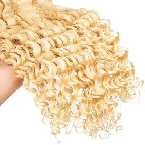 Condescension Human Hair Bundles Blonde 613 Jerry Curly 26 28 30 Inch Bundles Human Hair 100% Unprocessed Blonde Soft Sewn In Hair with Double Weft for Black Women
