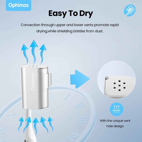 Ophimos Aluminum Alloy Toothbrush Head Cover/Cap/Protector Case,Travel Toothbrush Covers Long-lasting Toothbrush Head Caps for Most Electric/Manual Brushes, 2 Count