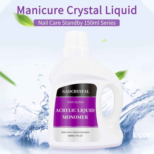 Gadcrystal Monomer Acrylic Nail Liquid,Nail Acrylic Liquid 500ml/17fl.oz,Acrylic Liquid for Nails,Acrylic Liquid Monomer,Acrylic Liquid for Acrylic Powder Nails Extension for Nail Art