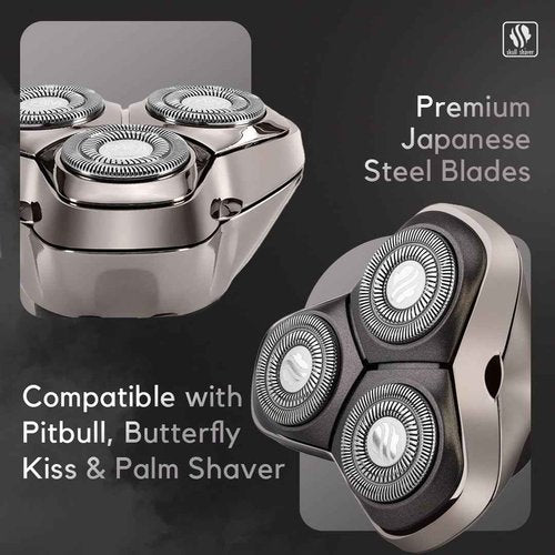 Skull Shaver Forte PRO 3 Head Replacement Blade - Hypoallergenic Stainless Steel - Faster Shaving - Contour Flexibility - Easy Maintenance