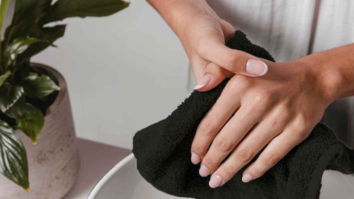 Avalon Towels Cotton Washcloths – (Pack of 24) Size 12x12 Inches, 100% Ring Spun Cotton, Soft & Absorbent Face Towels, Gym Towels, Hotel and Spa Quality, Reusable Fingertip Towels (Black)